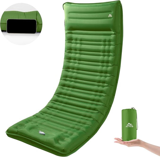 Camping Sleeping Pad, Extra Thickness 4.7 Inch Inflatable Sleeping Mat Ultralight Waterproof Camping Mat with Built in Pump Air Mattress for Backpacking, Hiking, Tent, Travel