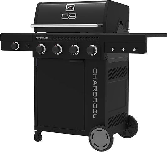 Charbroil Performance Series 4-Burner Gas Grill Cabinet with Side Burner, Black - 463253925