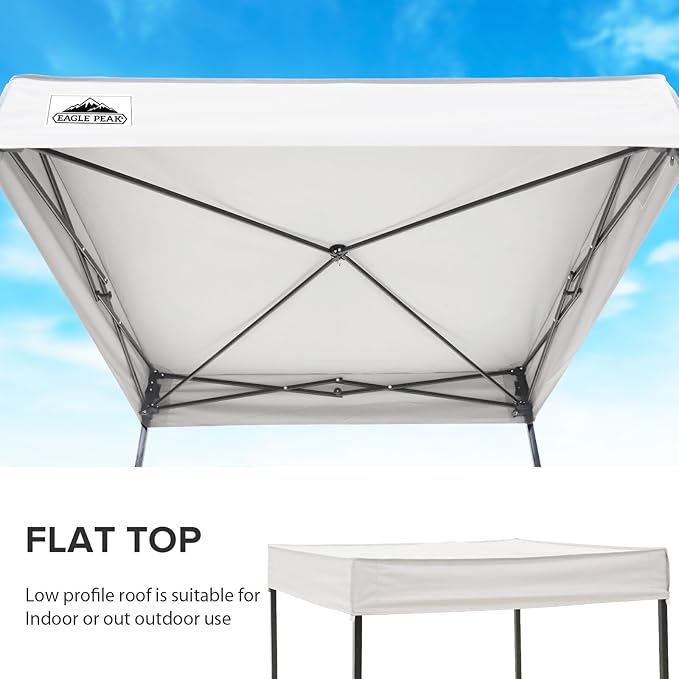 EAGLE PEAK Flex Compact 5x5 Pop-up Canopy Changing Room, Portable Privacy Dressing Room for Indoor Fashion Photoshoots, Camping, or Pool, White