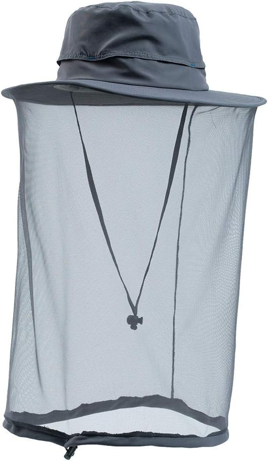 Comhats Net Nylon Mesh Veil Bucket Hats for Men Sun UV Protection Fishing/Gardening/Boating Outdoor