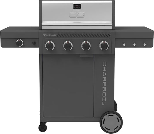 Charbroil Performance Series 4-Burner Gas Grill Cabinet with Side Burner, Gray - 463254025