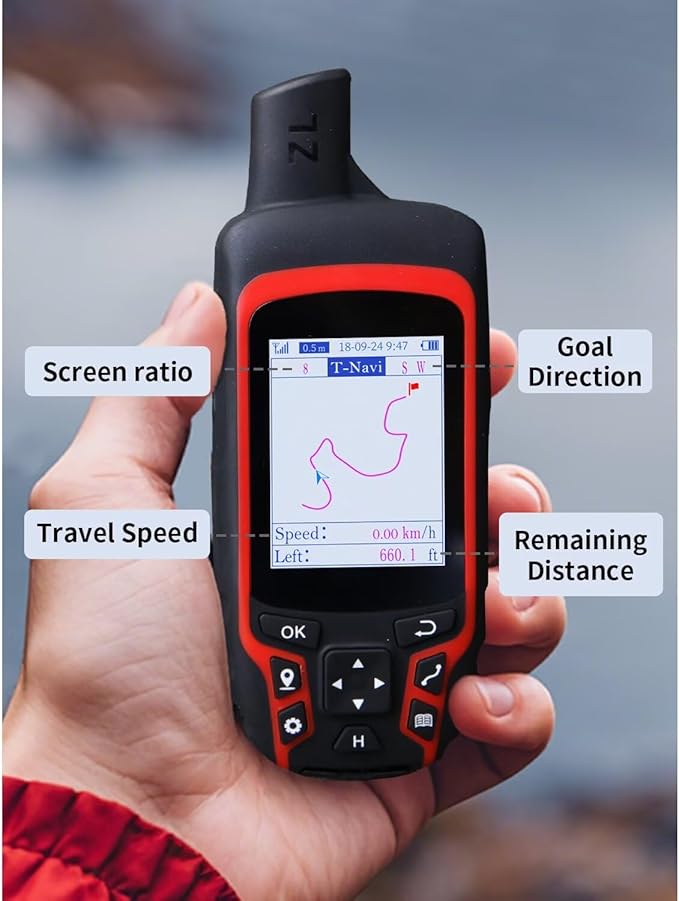 A6 Handheld GPS for Hiking, Multi-GNSS Support, Lightweight Rugged GPS Navigator,Waterproof GPS Handheld for Camping and Backpacking