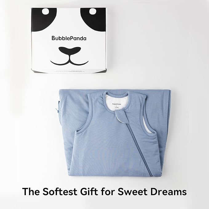 BubblePanda Rayon Made from Bamboo Sleep Sack 12-18 Months 1.0 Tog Soft Toddler Sleeping Sack for Babies 2-Way Zipper Baby Wearable Blanket