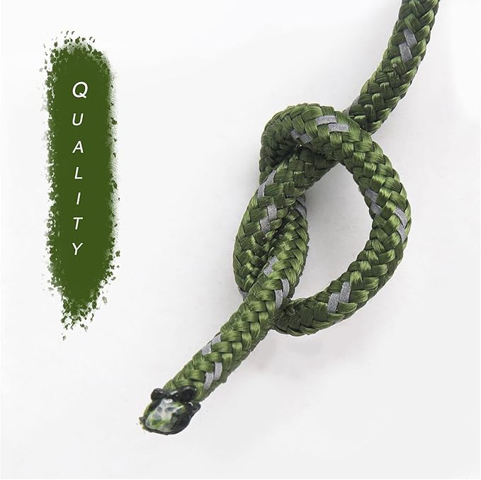 Hikeman 4 Pack Camping Rope with Locking Carabiner Clip,4mm Reflective Guy Lines with Triangular Guyline Adjuster Tensioner,Nylon Cord for Tent Tarp Tie Down,Hiking,Backpacking