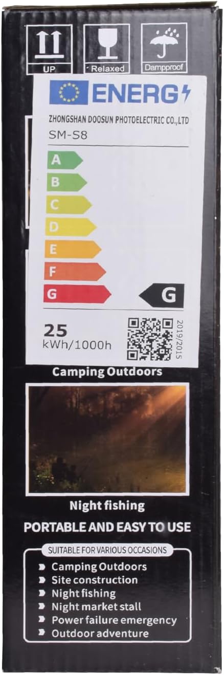 ERAY Rechargeable LED Work Light, Portable Worklight with Dual Solar Panels & 9000mAh Battery, Solar Camping Lights, 4 Lighting Modes Work Lights for Outdoor Emergency Building Car Repairing（Grey