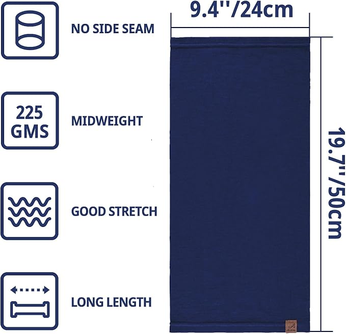 ACUSHLA 100% Merino Wool Neck Gaiter Ski Face Mask Scarf Neck Warmer for Men & Women All Weather