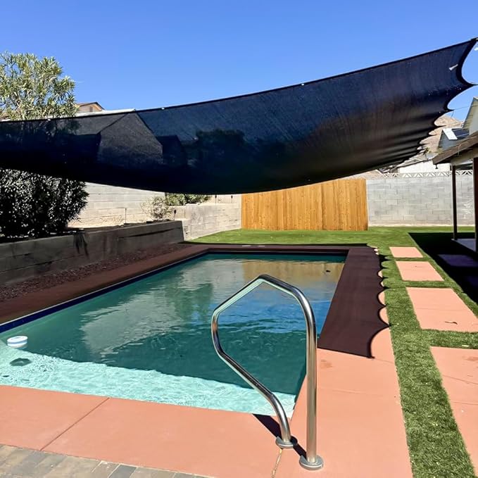 90% Shade Cloth, Chicken Coop Shade Cover, Sturdy Sunblock Mesh Tarp with Grommets for Patio Plants Greenhouse Kennel Porch Pergola Sun Protection Neting Cover, 5x10FT