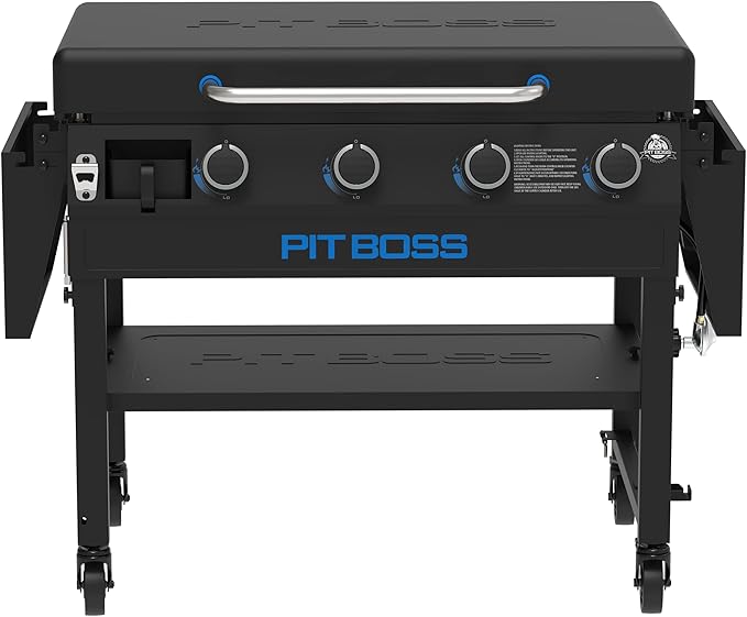 Pit Boss 10963 4-Burner Gas Griddle, Black