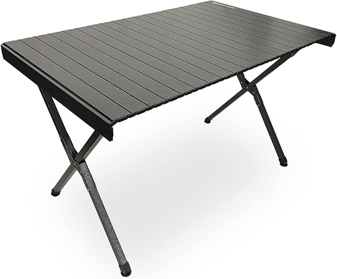 Black Sierra XL Folding Portable Camping Table, Lightweight Table for Indoor/Outdoor use, Tailgating & Picnic, Foldable Outdoor Carry Bag