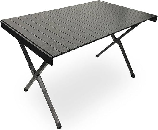 Black Sierra XL Folding Portable Camping Table, Lightweight Table for Indoor/Outdoor use, Tailgating & Picnic, Foldable Outdoor Carry Bag