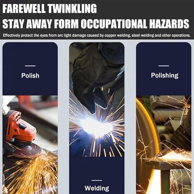 Auto Darkening Welding Helmet, Anti-Glare UV Welding Mask, Anti-Glare,Dust Protection,Detachable Face Shield Large Viewing Welding Hood,Can Be Used for Welding and Cycling (orange)