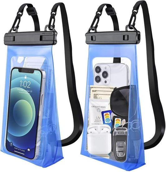Large Capacity Waterproof Phone Pouch Floating, Waterproof Bag Case for iPhone 15 14 Pro Max 13 12 11 X XR 8 Plus Samsung Up to 6.9'', IPX8 Water Proof Phone Dry Bag for Swimming Kayaking, 1Pack