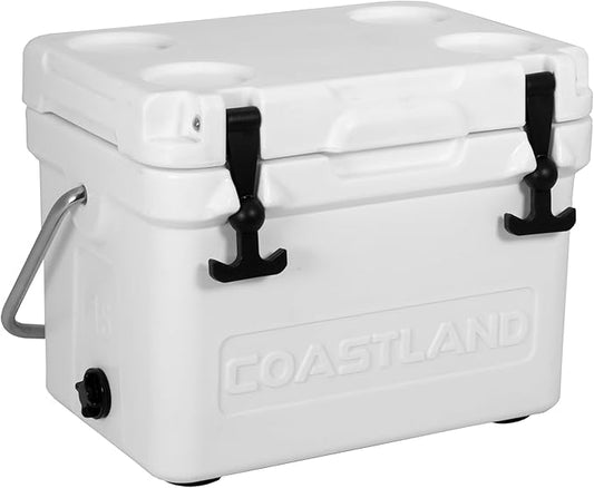 Coastland Bay Series Cooler Premium Everyday Use Insulated Rotomolded Cooler, Small Ice Chest for Tight Spaces, Soccer Games, & Tailgates