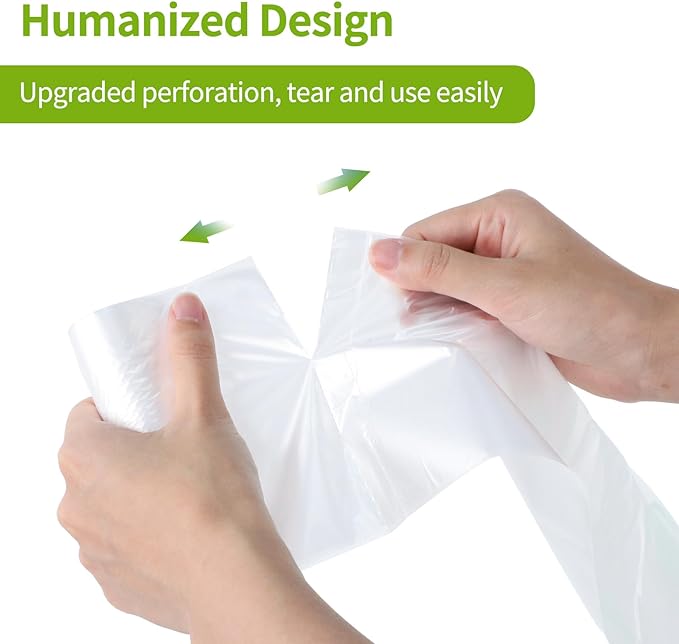 2.6-Gallon Small Trash bags: Clear Bathroom Trash Bags Small Garbage Bags for Bathroom Bedroom Office - 10L Mini Trash-Can-Liners (120 counts)