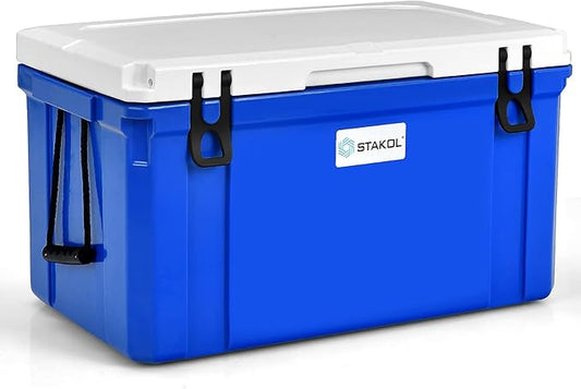 Goplus 26/58/79 Quart Cooler, Ice Chest with 4-Day Ice Retention, Anti-Leak Latch, Heavy Duty Hard Cooler, Rotomolded Cooler Camping Cooler for Outdoor Activities, BBQs, Beach