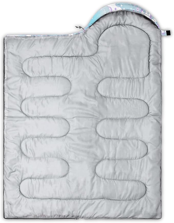 AILONEN Pink Lovely Rabbit Sleeping Bag for Girls Kids Adults,Warm and Cool Weather,Lightweight,Waterproof Backpacking,Cartoon Flowers Printed Bunny Sleeping Bag for Camping