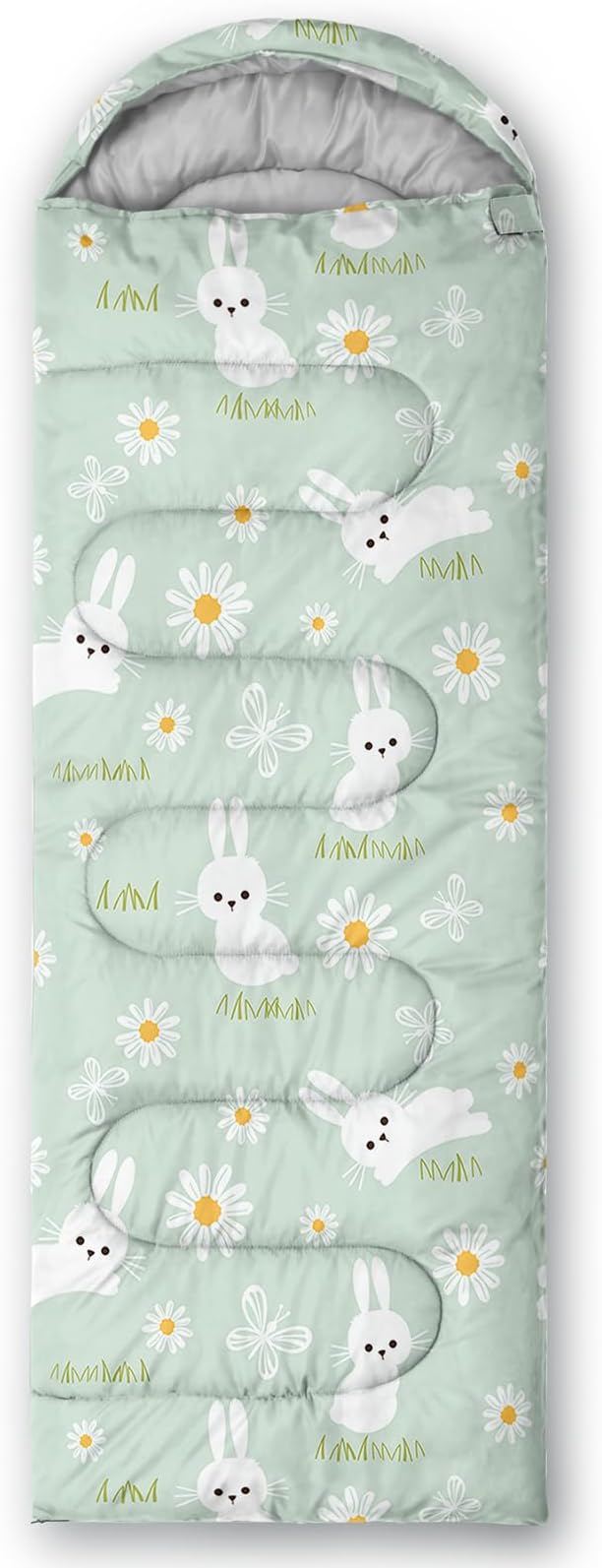 AILONEN Blue Glowing Basketball Sleeping Bag for Kids Boys,Warm and Cool Weather,Lightweight,Waterproof Backpacking,City Theme Ball Sports Sleeping Bag for Camping