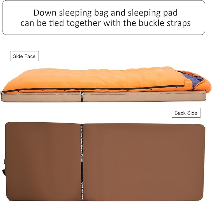 '-10°F 0°F 10°F 15°F Down Sleeping Bag for Adults,800/650 Fill Power,Ultralight Wearable 4 Season Cold Weather Rectangle Sleeping Bag for Camping Hiking,Can be Used as a Down Blanket or Cloak
