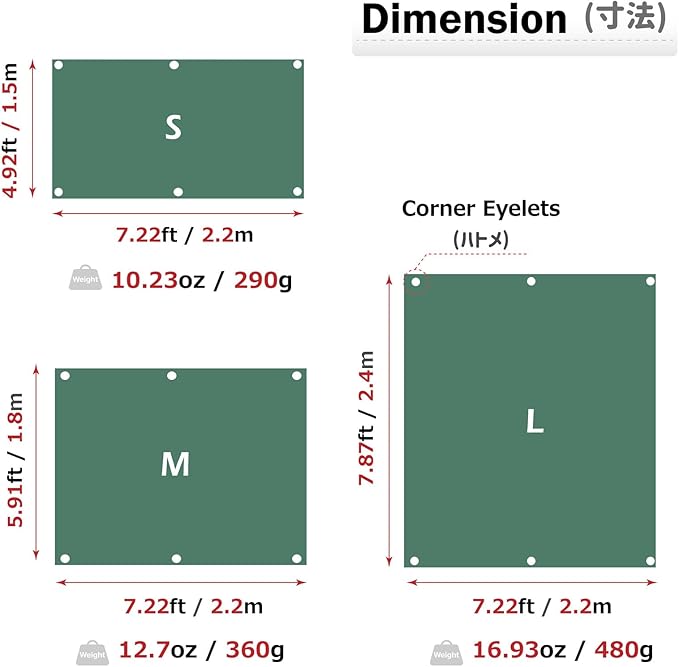 Azarxis Waterproof Camping Tent Tarp Hammock Rain Fly Footprint Ground Cloth Shelter Sunshade Beach Picnic Blanket Mat for Outdoor Camping Park Lawn