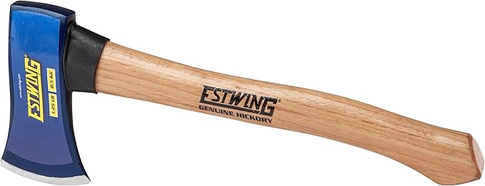 Estwing Axe, 14 Inch Handle, 1.25 lb Head with Hickory Wood Handle, Model #62370