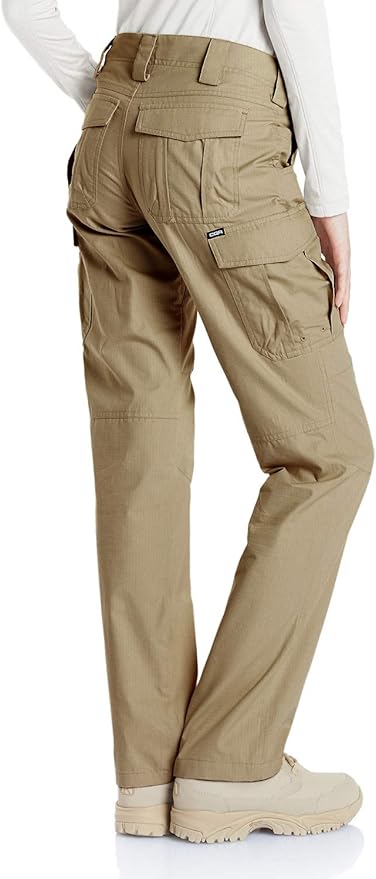 CQR Women's Flex Stretch Tactical Pants, Water Resistant Ripstop Cargo Work Pants with Pockets for Outdoor & Hiking