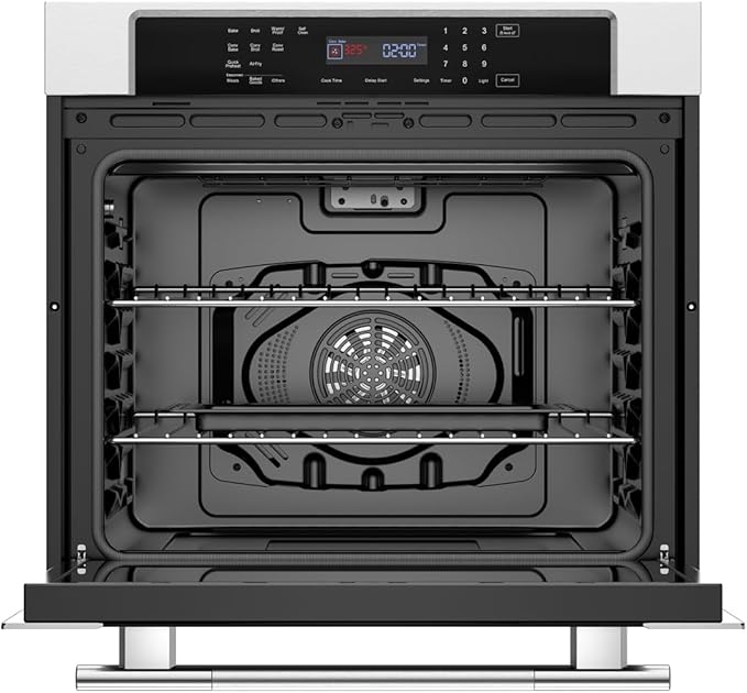 Empava 30" Electric Single Wall Built Oven 10 Cooking Functions with LED Digital Display Convection Fan Touch Control in Stainless Steel EMPV-30WO04, 30IN, Grey
