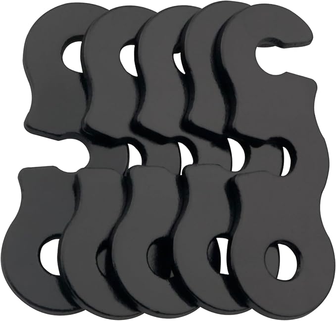 ZCZQC 25PCS Rope Tensioner Aluminium Camping Tent Cable Rope Adjuster Backpacking Ultralight Tent Stake Cable for Camping Gear Hiking Sleeping Bag Black