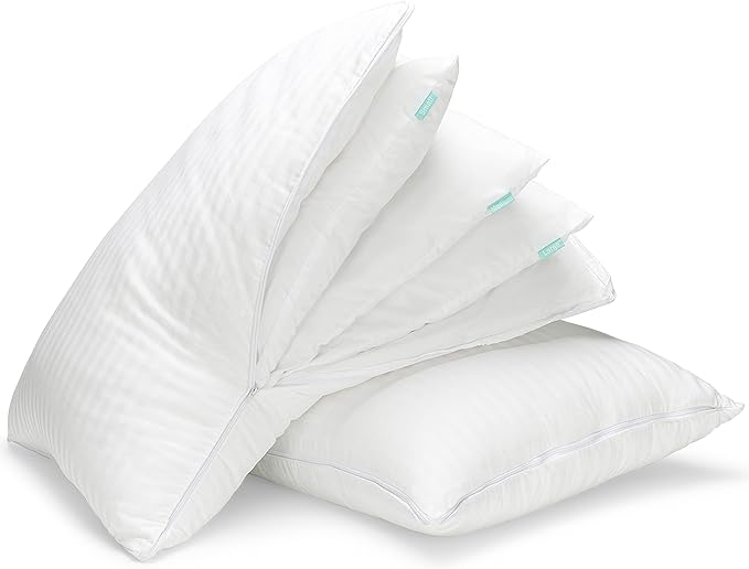 EverSnug Adjustable Pillows for Sleeping, Cooling Support, Set of 2 (Queen, Goose Feather)