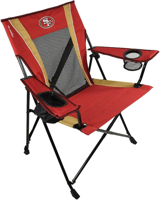 Kijaro Dual Lock Pro Sports Fan Folding Chair, 26" L x 35.5" W x 37" H, San Francisco 49ers