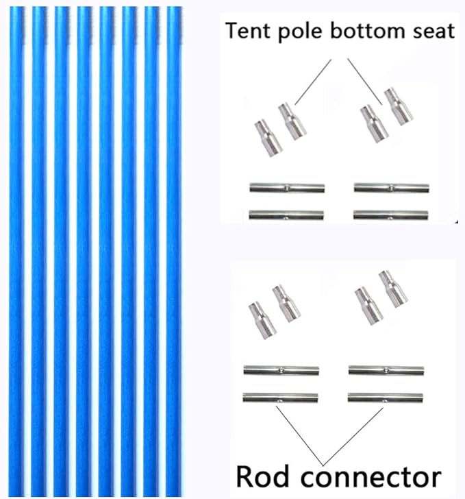 DIY 17 in, 36 Packs， Long Approximately 52ft, Diameter - 6.5mm Tent Pole, Replacement, Plant Grow Tunnel ，Telescopic Rod，Suitable for All Kinds of Outdoor Camping Tent