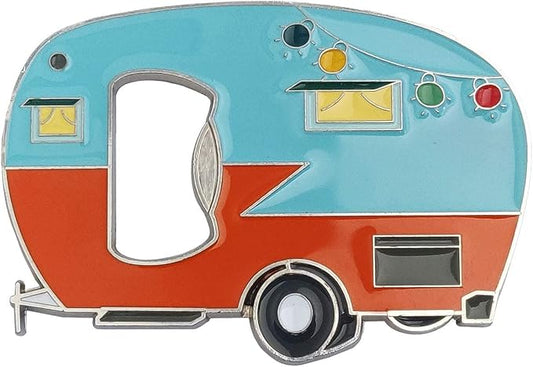 Bottle Opener Magnetic with Fridge Magnets Sticker,RV Camper Bottles Opener Caravan Bottle Beer Opener Unique Beer Gift Idea for Camper Lovers Cool Gadgets Outdoor Picnic Home Using