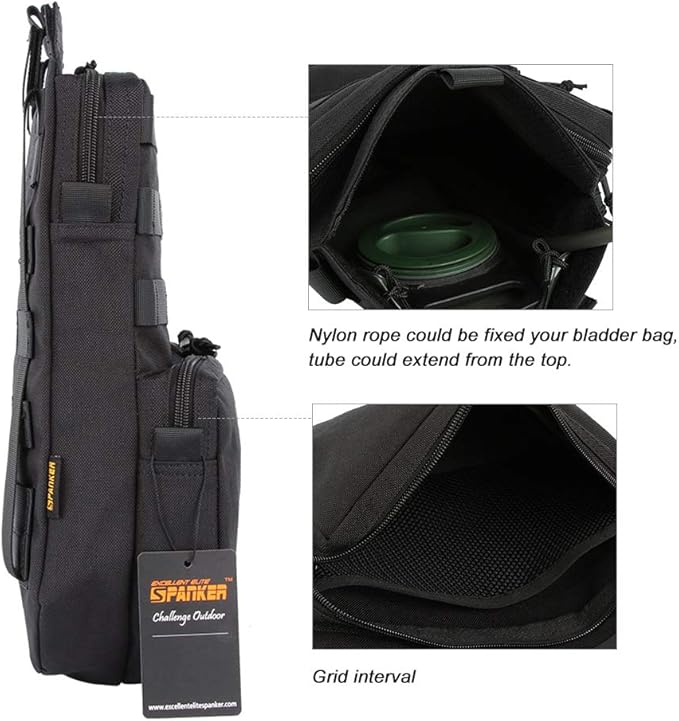 EXCELLENT ELITE SPANKER Tactical MOLLE Hydration Pack for 3L Hydration Water Bladder Molle Vest Accessory