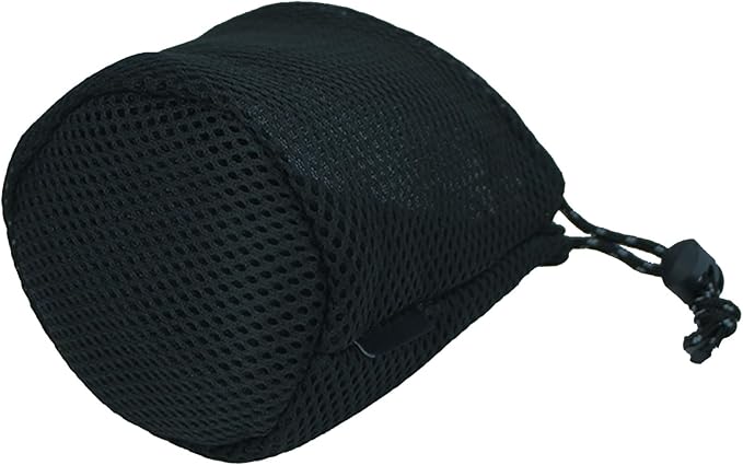 Black Nylon Mesh Bag Travel Stuff Sacks Drawstring Bag Outdoor Pots Storage Bag Camping Tableware Organizers Storage