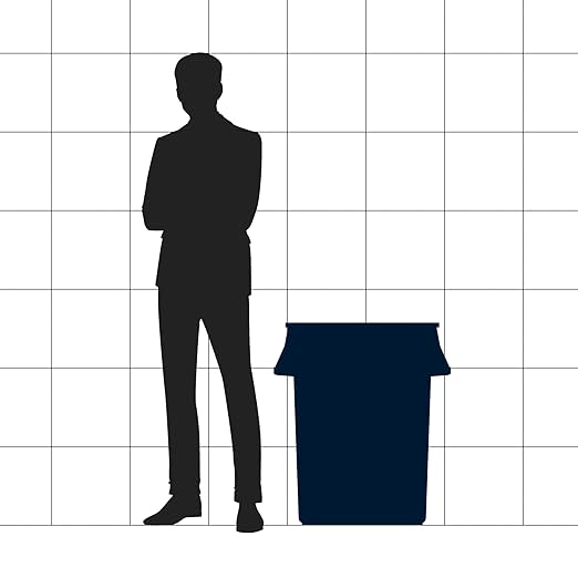 44 Gallon Gray Round Commercial Trash Can