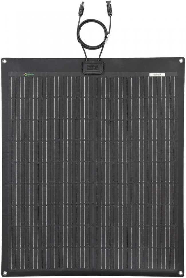 100W 12V ETFE Flexible Solar Panel, 33.5x28in, PERC 9BB 23.5%+ Efficiency Mono Solar Cells, for Campers, RVs, Boats, Tent