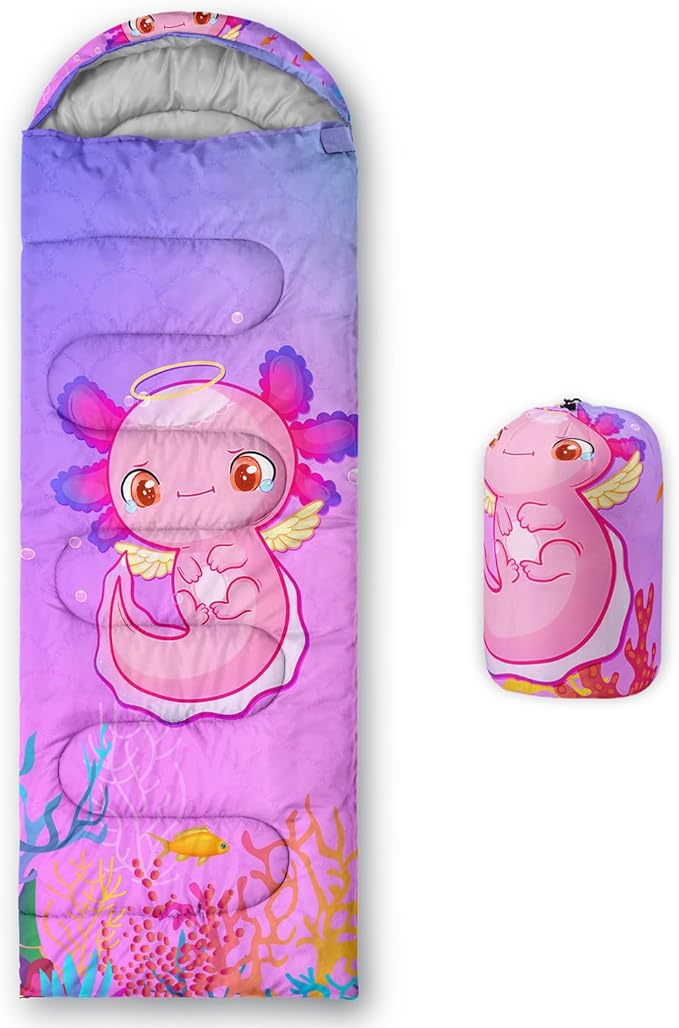 HOSIMA Dear Hunting Pattern Cold Weather Sleeping Bags for Adults,Black Light Weight Sleeping Bags for Kids Adults,WaterProof Sleeping Bags for Outdoors Hiking.