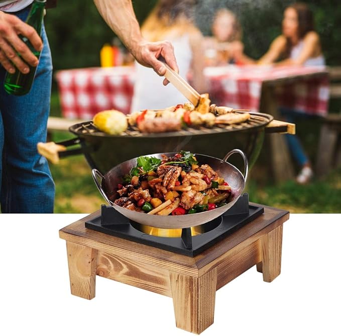 Jerliflyer Alcohol Wood Stove,Japanese Portable Stove Belly Stove for Outdoor Picnic for Soup Pot Roasting Pan Kettle