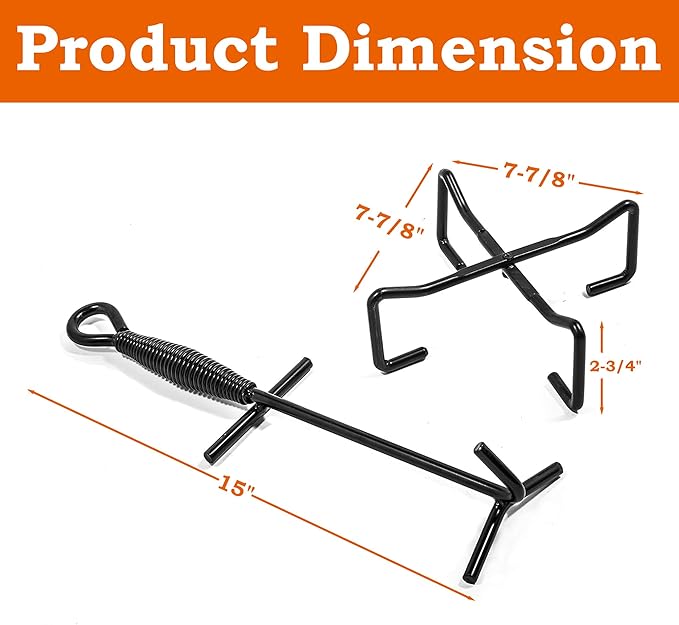 Folding Finish Camp Dutch Oven Lid Stand and Camp Cast Iron Dutch Oven Lid Lifter