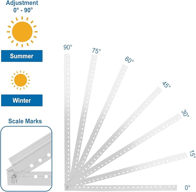 45'' Solar Panel Mount Brackets for 100-400 Watt Solar Panel,with Foldable Tilt Legs and Reinforced Cross Bars,Suitable for RV, Roof, Boat, Off-Grid etc.