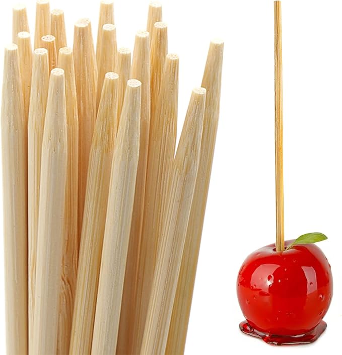 BLUE TOP 200pcs Bamboo 5mm 7in Skewer Sticks, Strong & Durable, Eco-Friendly, Smooth & Safe, Multi-Use