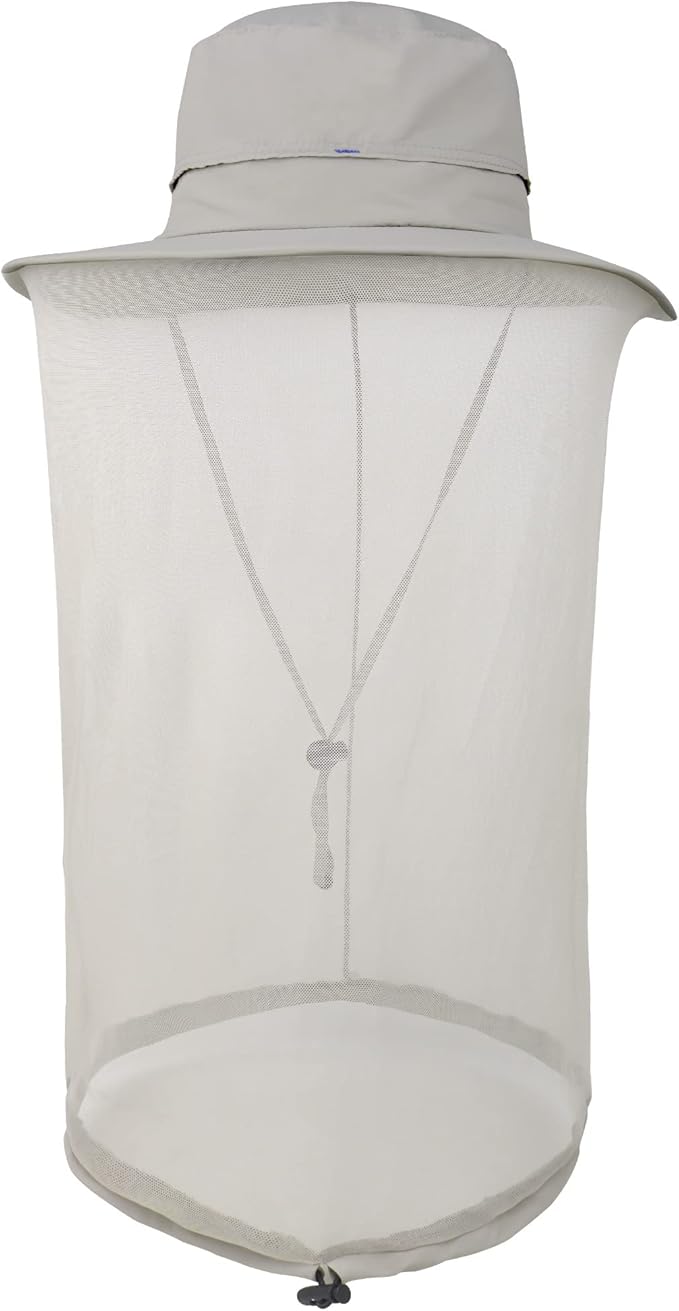 Fishing Hat Sun Protection Hat Mosquito Head Net for Outdoors Bucket Hat with Hidden Net Mesh