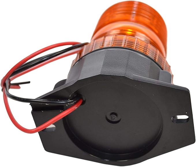HQRP 360 Degrees 12-100V 30-LED Strobe Light Amber Mini Beacon for Safety Work & Maximum Visibility Truck, Heavy Vehicle, Forklift, Tractor, Golf Cart, Postal Car, Snow Plow etc.