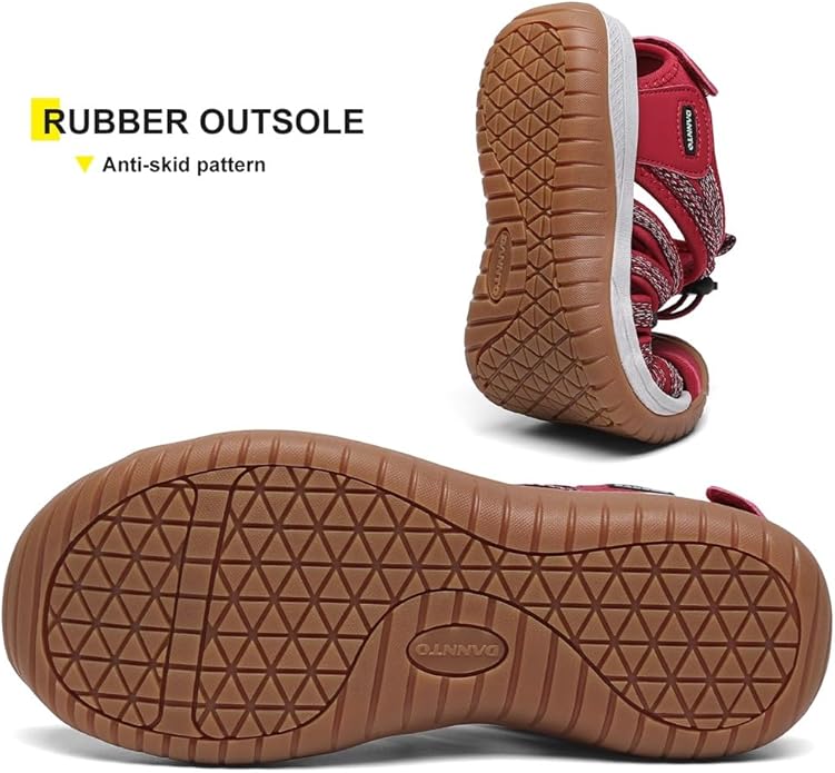 Dannto Women's Closed Toe Hiking Sandals Walking Water Sandal Comfort Athletic Sport Outdoor Sandals