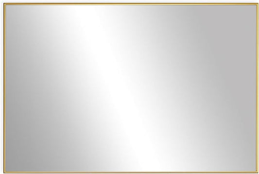 Frame My Mirror Gold Metal Framed Mirror, 24" x 36" Mirror for Bathroom, Metal Frame, True Reflections Glass, Gold Finish, Stanton Design, Hangs Horizontally or Vertically, Made in USA