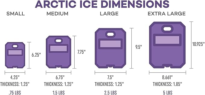 Arctic Ice Tundra Series Long Lasting Reusable Ice Pack - 5° Fahrenheit Cooling Point - Designed to Maintain Freezer-Like Temperatures in Coolers
