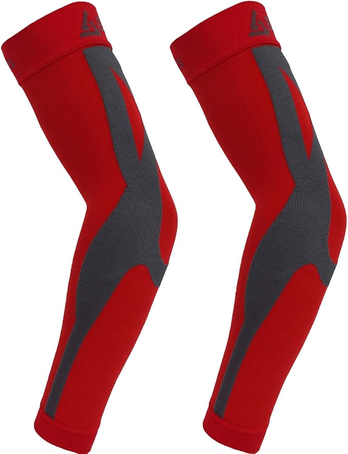 B-Driven Sports Graduated Compression Arm Sleeves, Medical Grade 20-30mmHg, For Baseball, Basketball, and more - 4 Colors