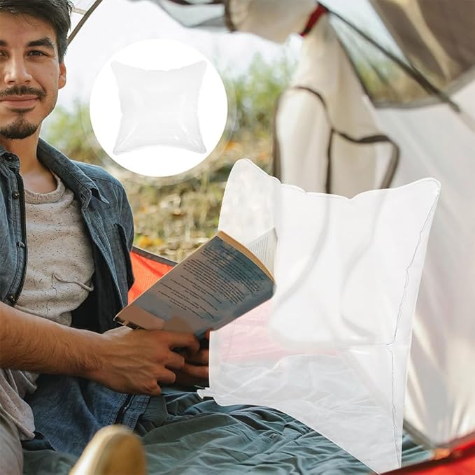 Transparent Pillow Bed Pillows Inflatable Couch Sofa Clear Water Resistant Inset Inflatable Throw Cushion Large Packing Filler Inflatable Cushion Outdoor Cushions Insert