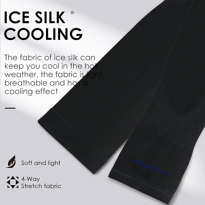 Achiou Arm Sun Sleeves Compression UV Protection Cooling for Men Women Summer Sunblock Basketball Football, Cover Arms Tattoo