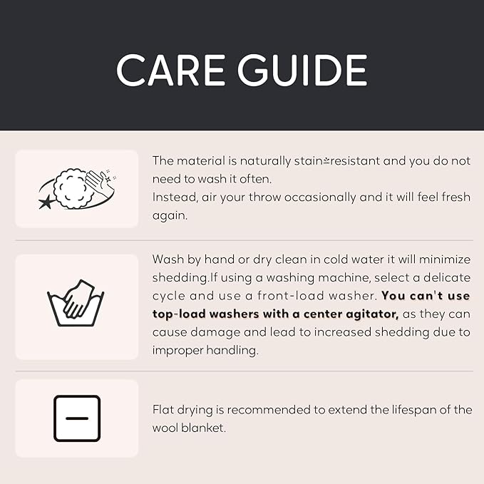 100% Wool Blanket, 62" x 86", Warm, Thick, Washable, Military Wool Blanket, Great for Camping, Outdoors, Sporting Events, Survival Kits