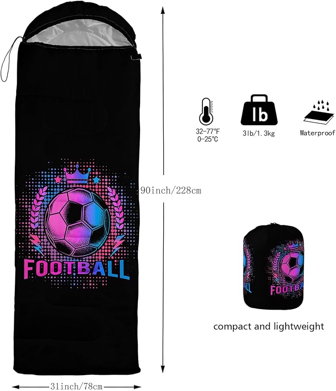 HOSIMA Dear Hunting Pattern Cold Weather Sleeping Bags for Adults,Black Light Weight Sleeping Bags for Kids Adults,WaterProof Sleeping Bags for Outdoors Hiking.